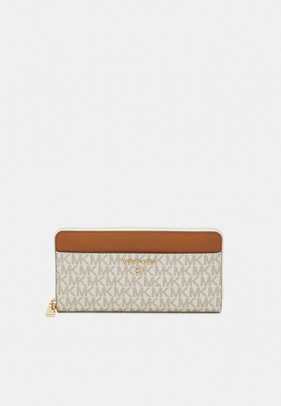 Wholesale Michael Michael Kors Jet Pocket Wallet Vanilla