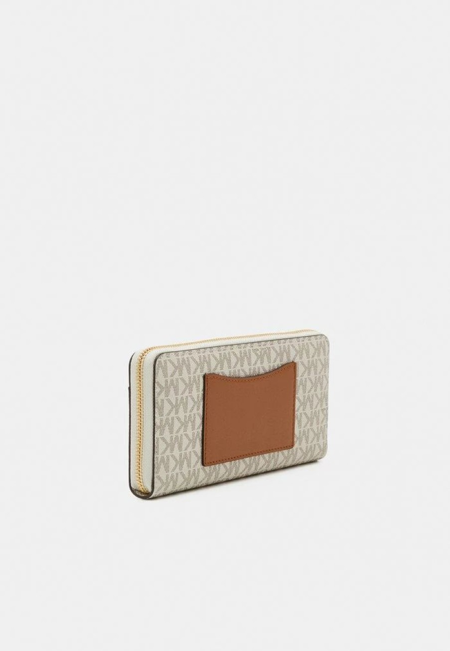 Wholesale Michael Michael Kors Jet Pocket Wallet Vanilla