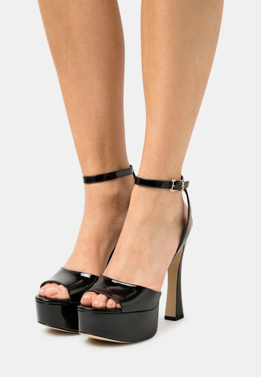 Online Michael Michael Kors Jenson Platform Platform Sandals Black