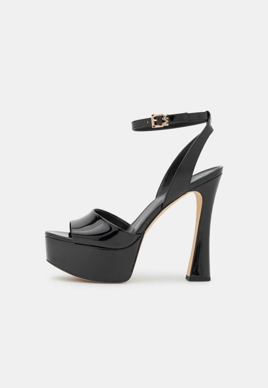 Online Michael Michael Kors Jenson Platform Platform Sandals Black