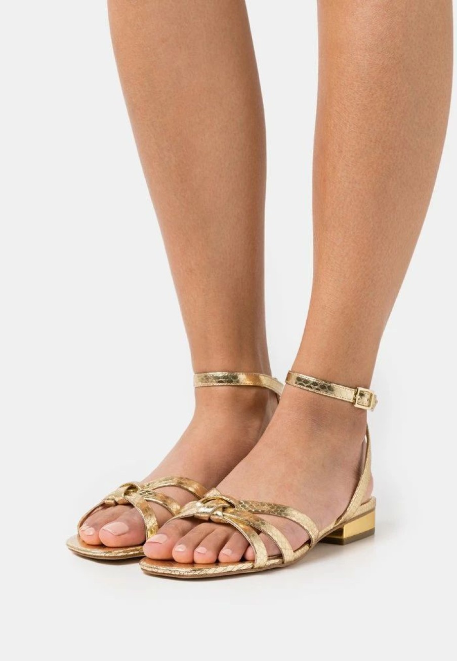 New Michael Michael Kors Brinkley Sandals Gold