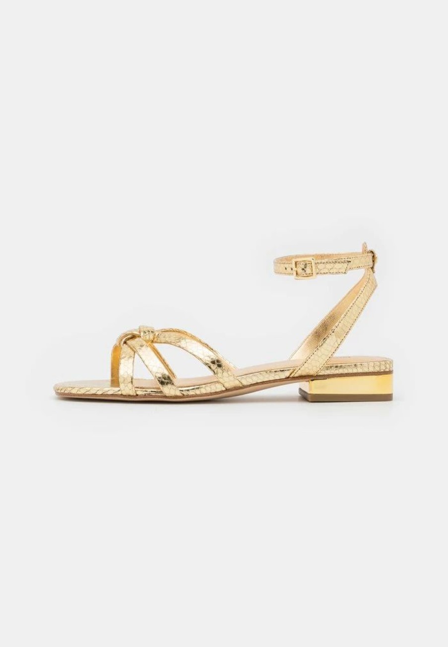 New Michael Michael Kors Brinkley Sandals Gold