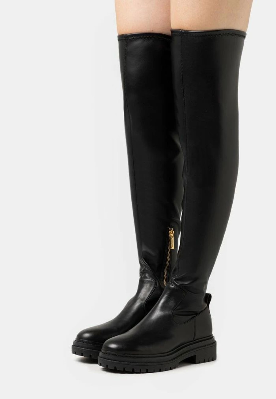 Hot Michael Michael Kors Cyrus Boot Over-The-Knee Boots Black