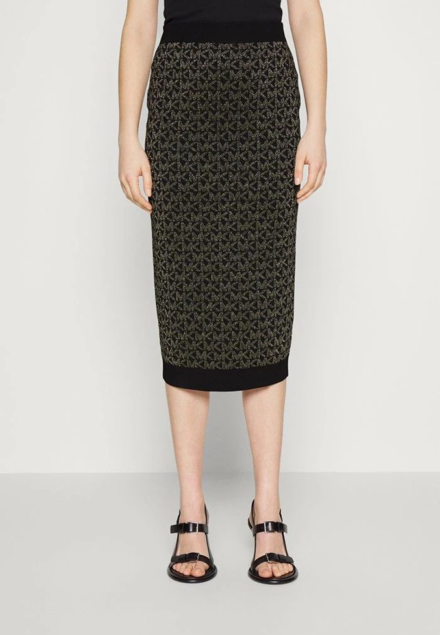 Best Michael Michael Kors Pencil Skirt Pencil Skirt Black/Gold