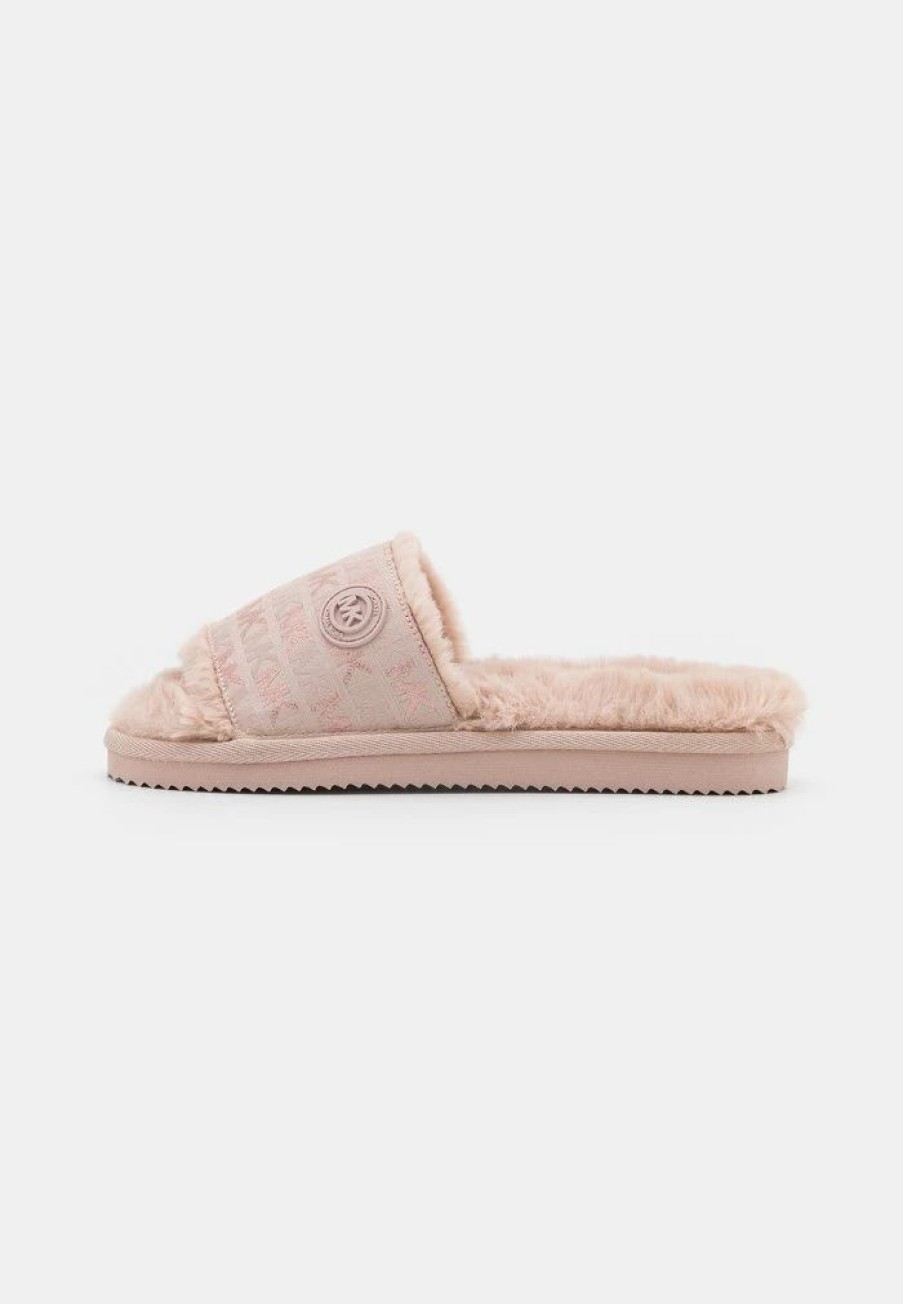 Clearance Michael Michael Kors Janis Slide Slippers Soft Pink