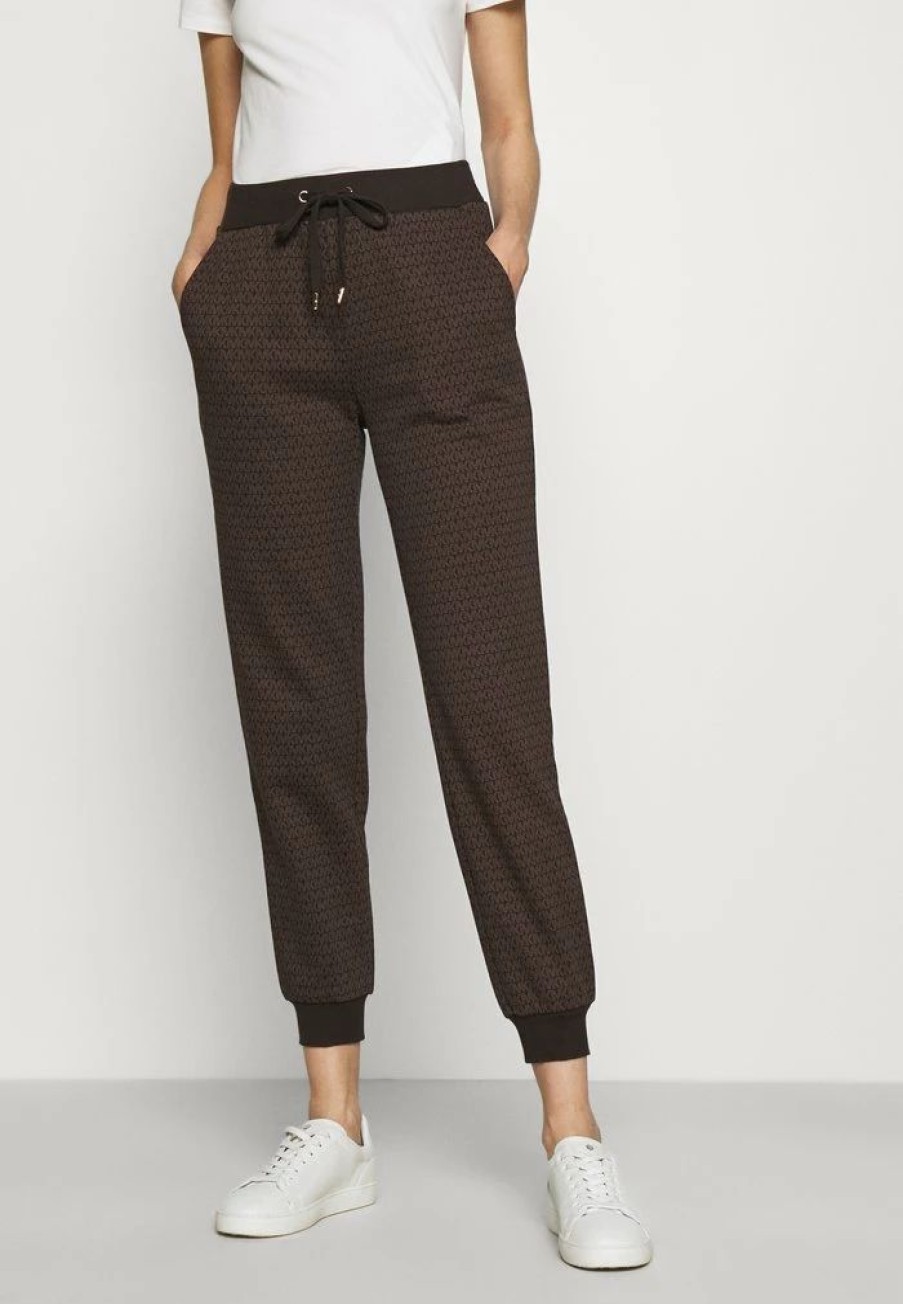 New Michael Michael Kors Sport Jogger Tracksuit Bottoms Chocolate