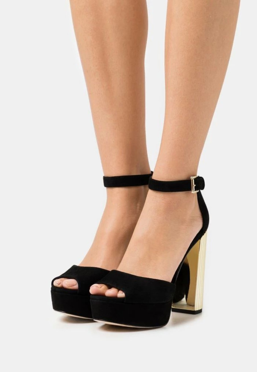 Online Michael Michael Kors Porter Ankle Strap High Heeled Sandals Black