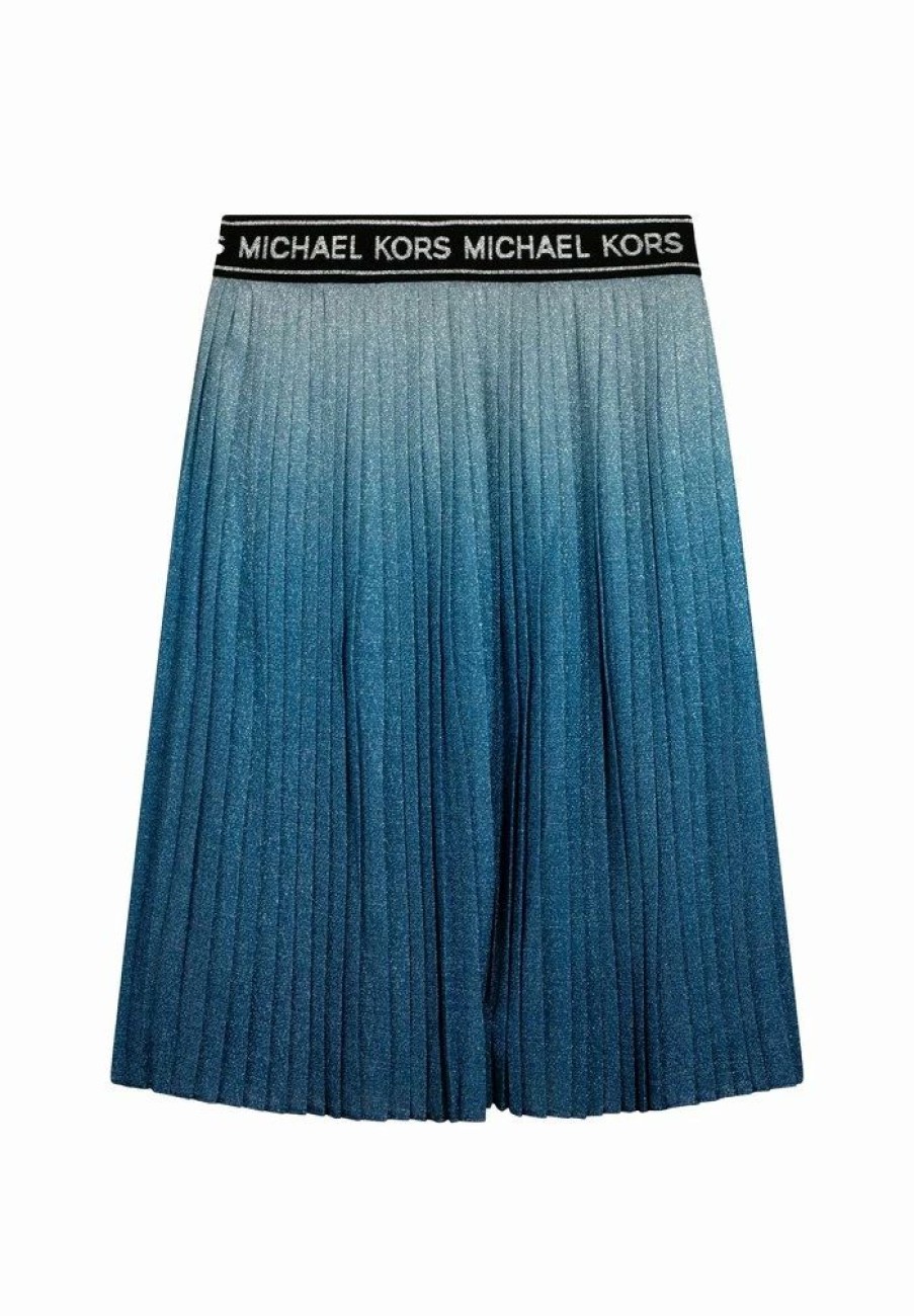 New Michael Michael Kors Pleated Skirt Dark Obsidian