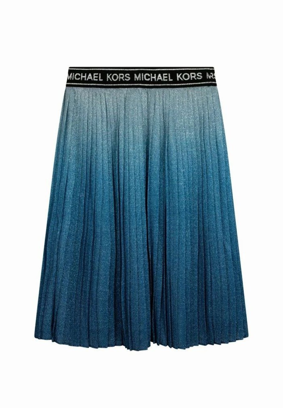 New Michael Michael Kors Pleated Skirt Dark Obsidian