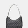 Online Michael Michael Kors Jet Set Charm Chain Pouchette Handbag Black/Silver