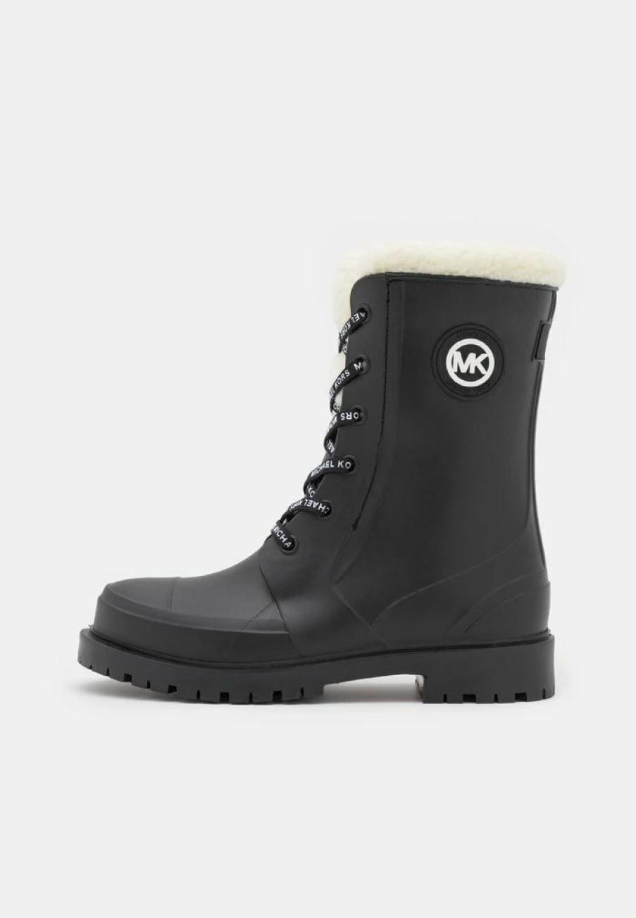 New Michael Michael Kors Montaigne Rainboot Wellies Black