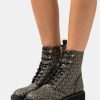 Hot Michael Michael Kors Haskell Lace-Up Ankle Boots Black/Gold