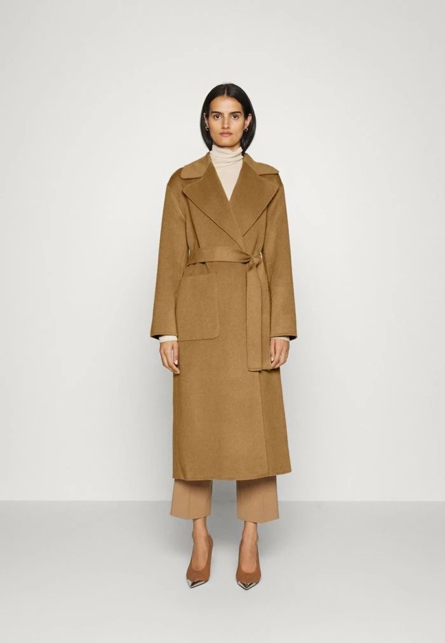 Online Michael Michael Kors Doubleface Robe Coat Classic Coat Cafe