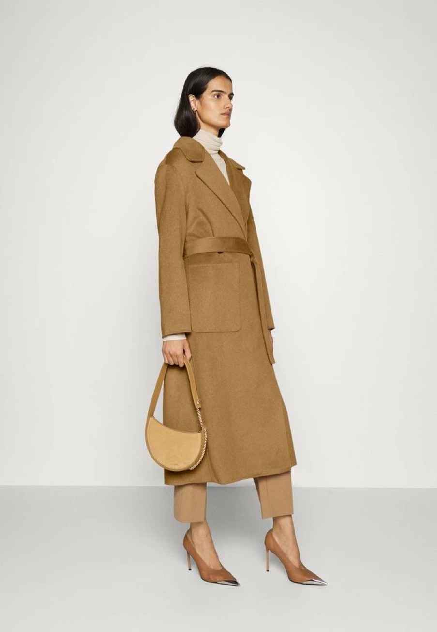 Online Michael Michael Kors Doubleface Robe Coat Classic Coat Cafe