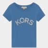 Online Michael Michael Kors Sleeves Tee Print T-Shirt Blue