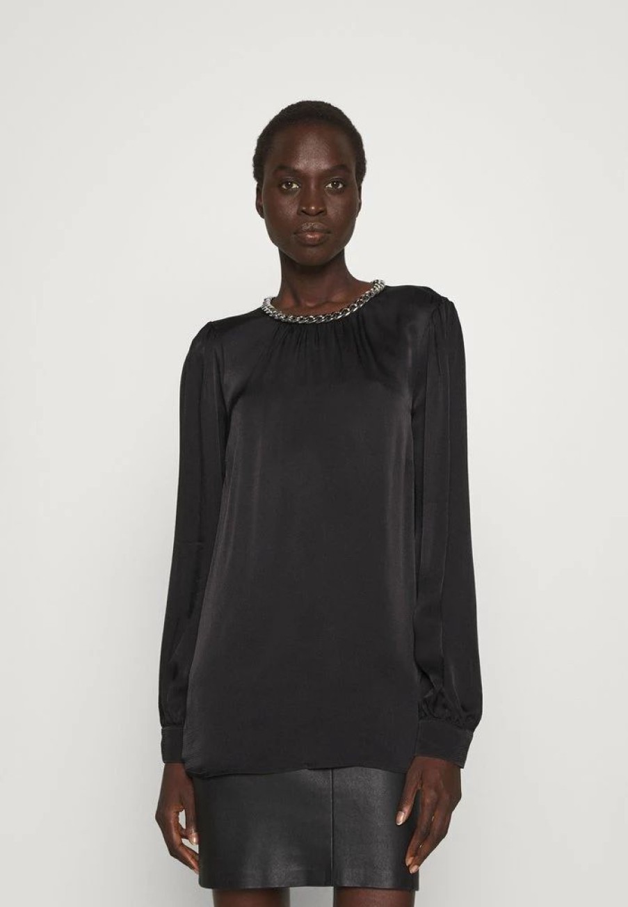 New Michael Michael Kors Chain Neck Blouse Black