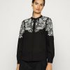 New Michael Michael Kors Lawn Button-Down Blouse Black/Bone