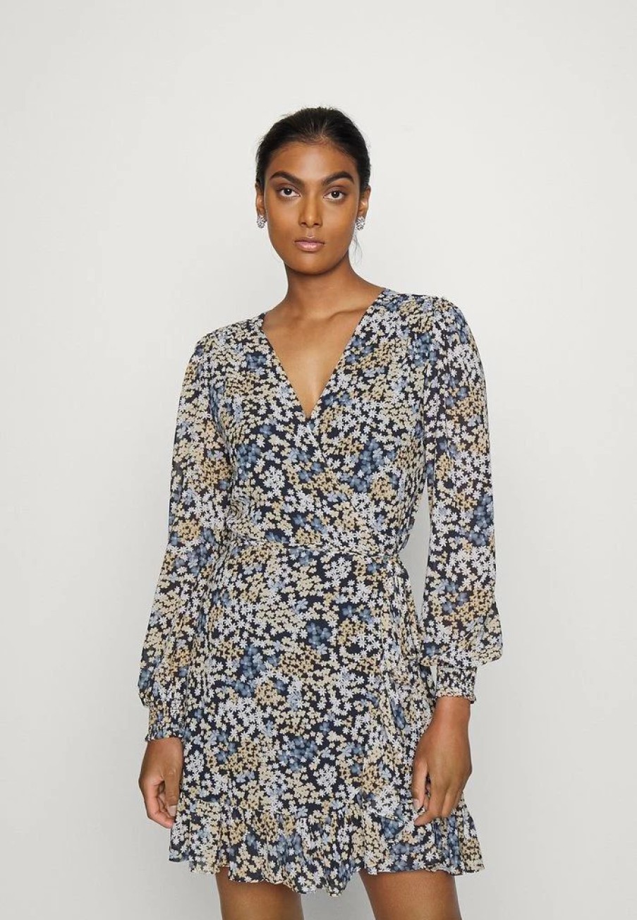 Online Michael Michael Kors Wrap Dress Day Dress Chambray