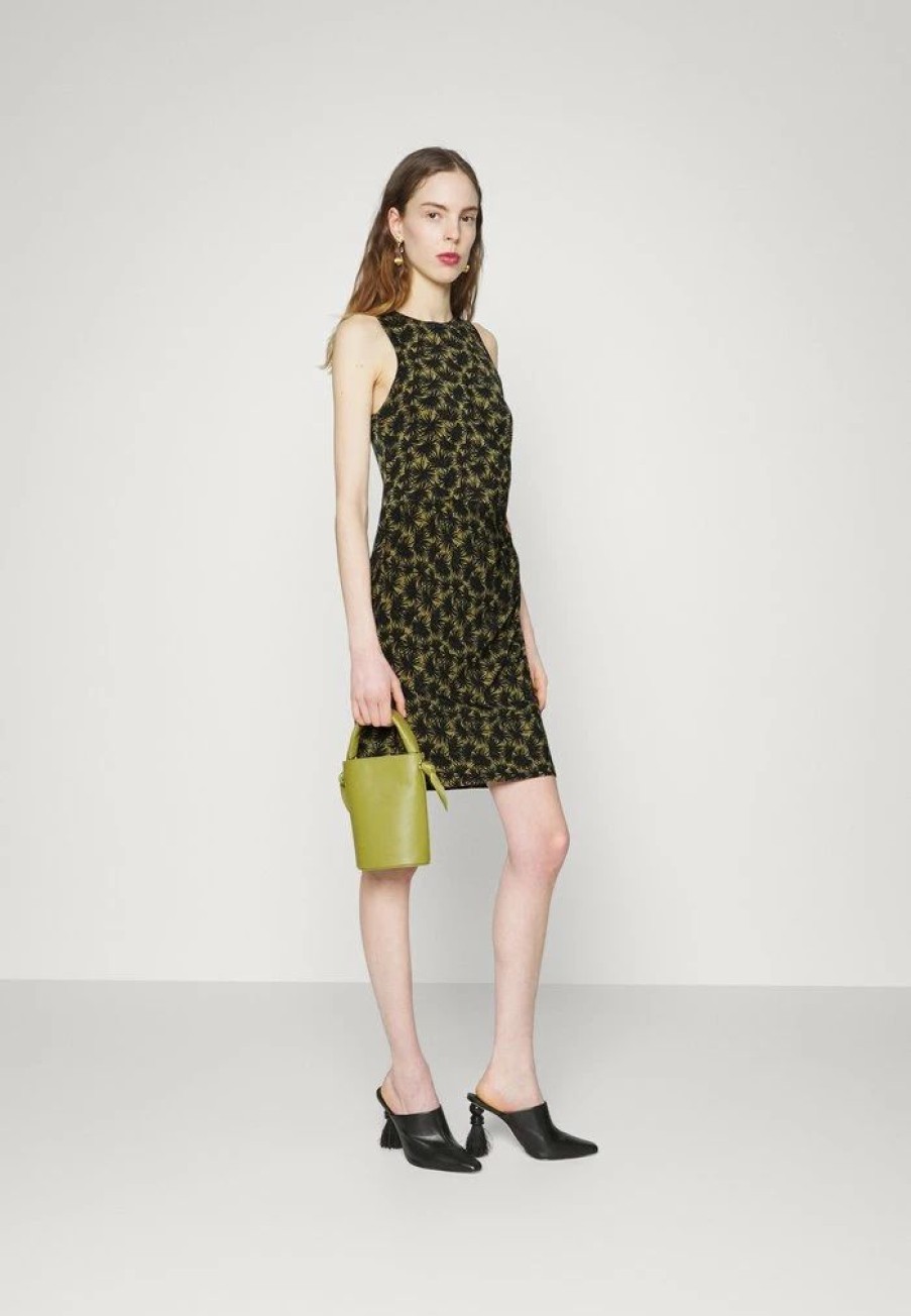 Hot Michael Michael Kors Palmetto Twistmini Day Dress Smoky Olive