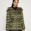 Clearance Michael Michael Kors Belted Horizontal Quilted Puffer Coat With Snap Off Winter Jacket Khaki