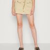 Wholesale Michael Michael Kors Chain Grommet Mini Skirt Mini Skirt Khaki