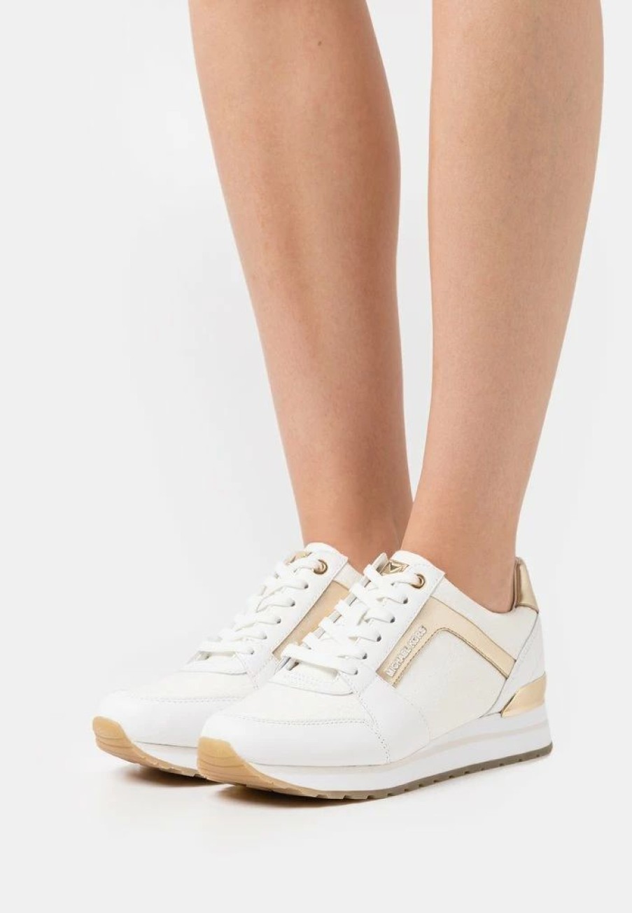 Online Michael Michael Kors Billie Trainer Trainers Optic White/Gold