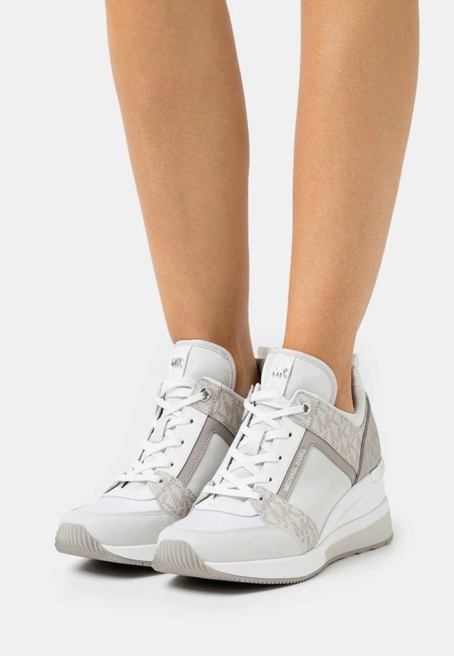 Best Michael Michael Kors Georgie Trainer Trainers Pearl Grey