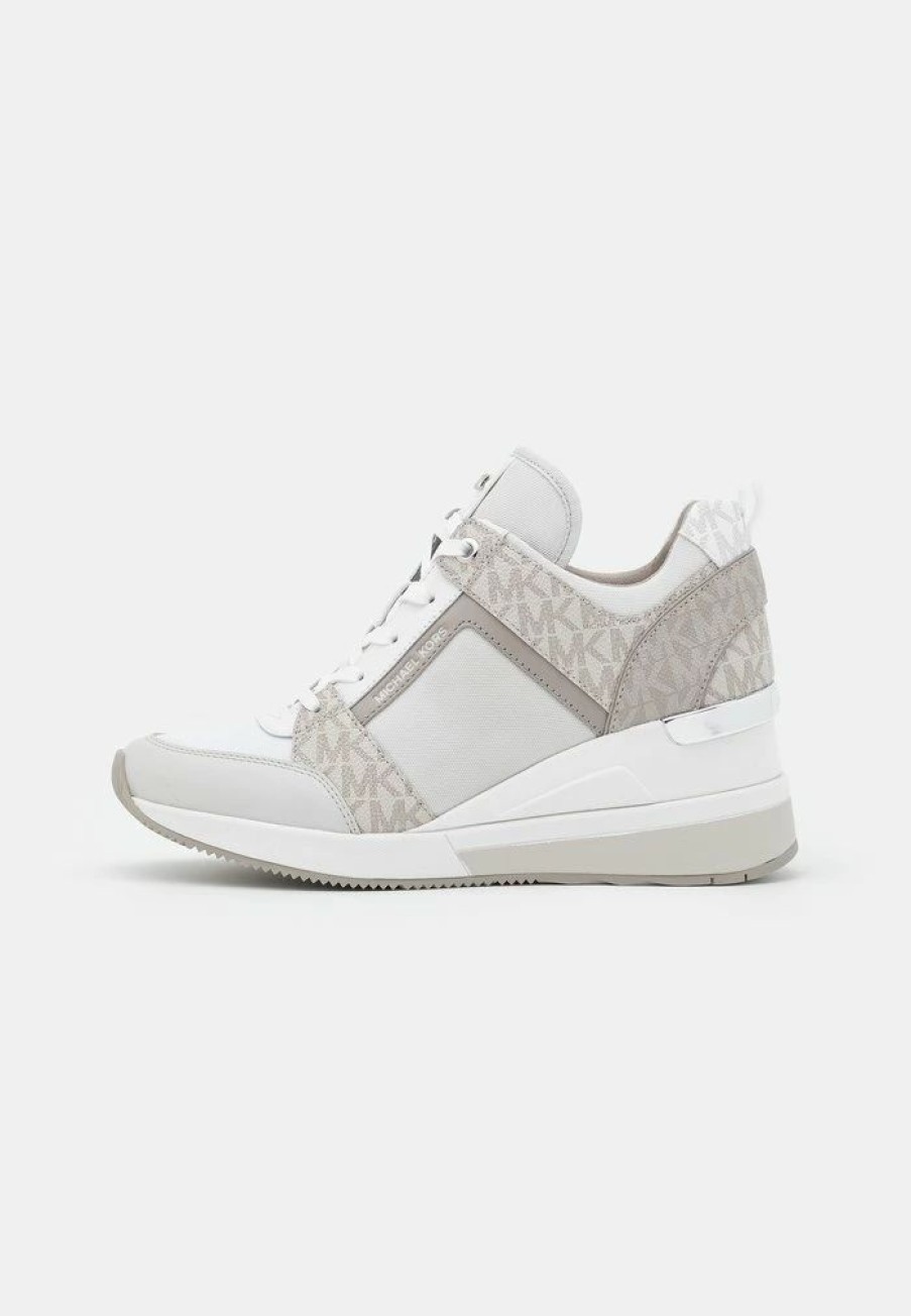 Best Michael Michael Kors Georgie Trainer Trainers Pearl Grey