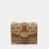 Wholesale Michael Michael Kors Greenwich Xbody Across Body Bag Beige/Ebony