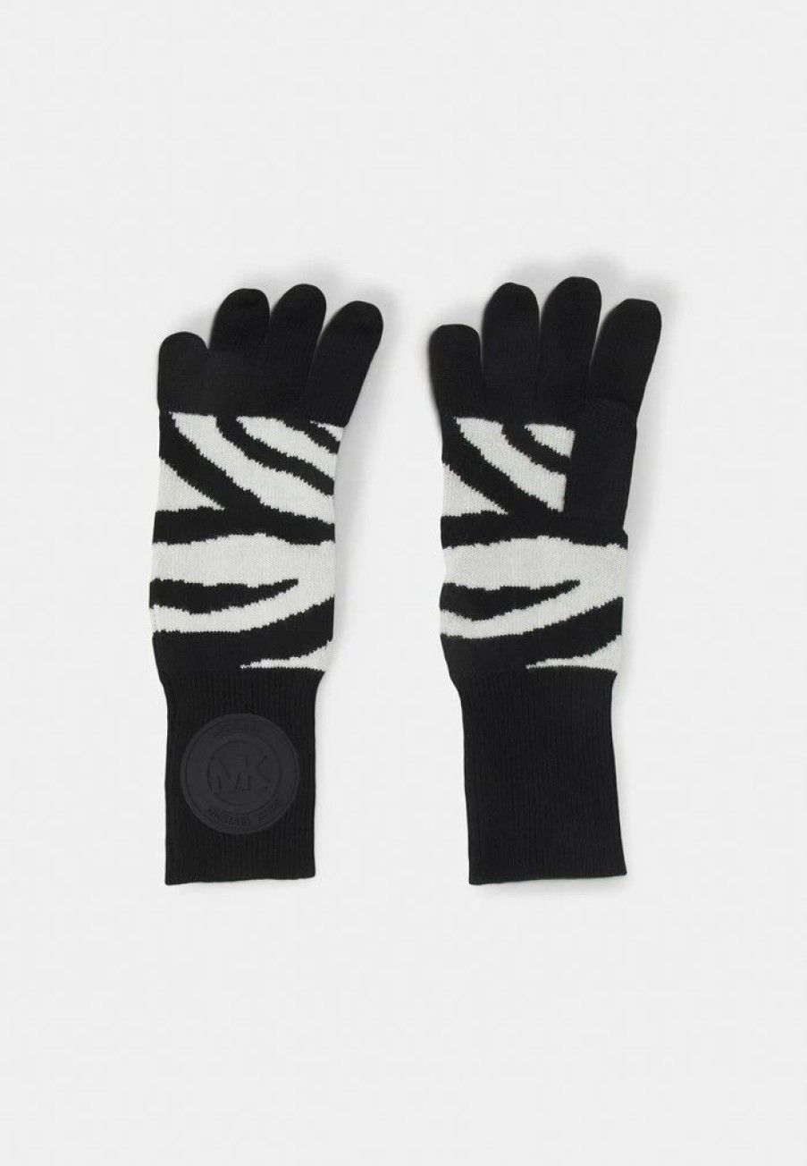 Wholesale Michael Michael Kors Cash Blend Zebra Gloves Gloves Bone