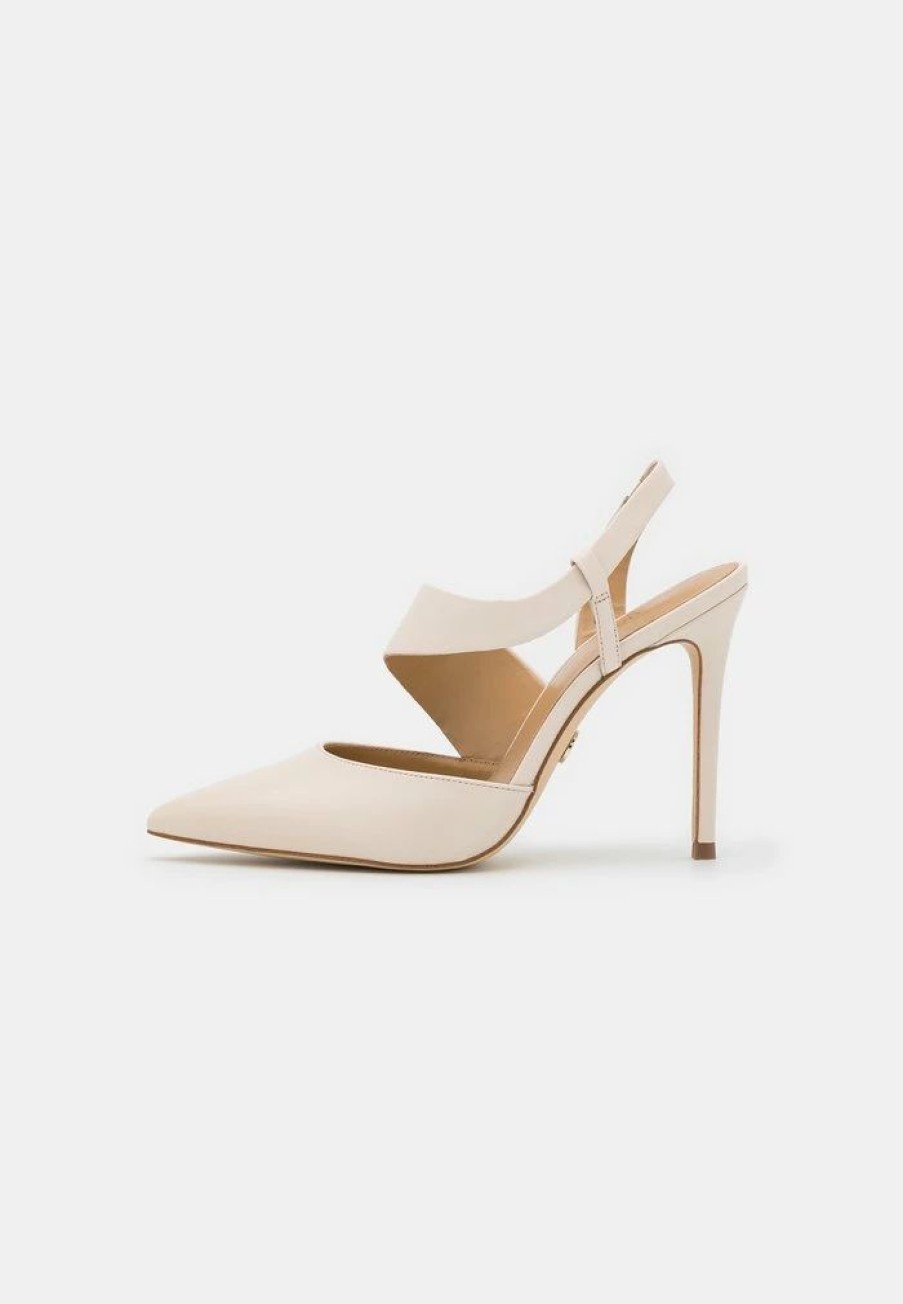 New Michael Michael Kors Juliet Sling High Heels Light Cream