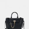 Hot Michael Michael Kors Hamilton Legacy Belted Satchel Handbag Black