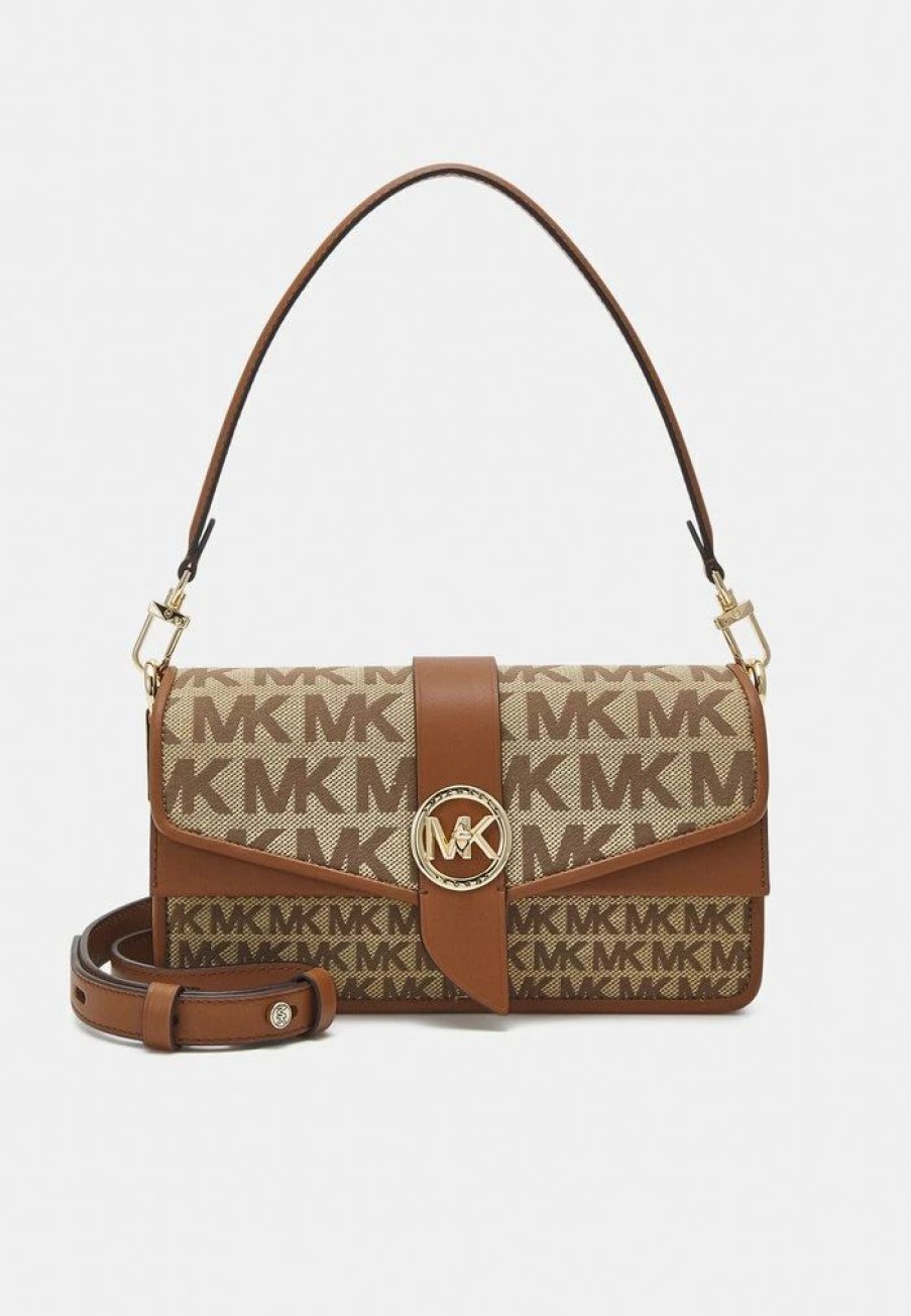 Online Michael Michael Kors Greenwich Handbag Beige/Ebony