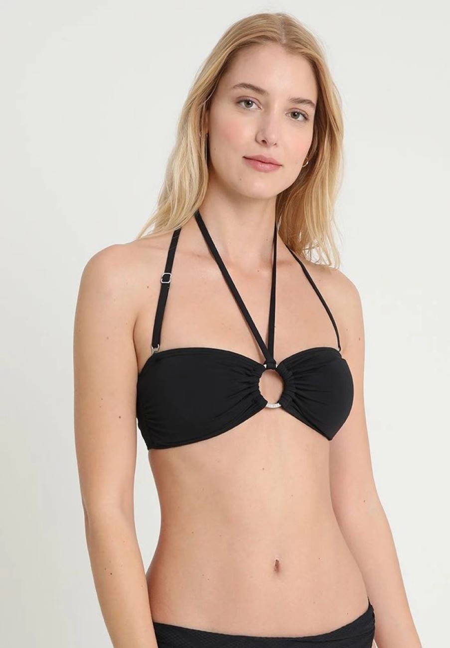 Clearance Michael Michael Kors Bandeau Bikini Top Black