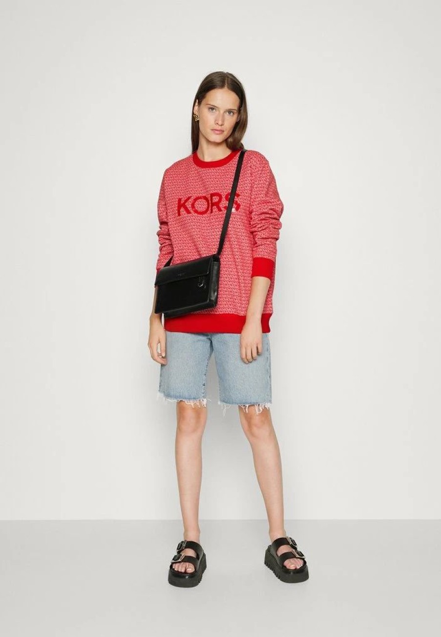 Best Michael Michael Kors Mini Tonal Sweatshirt Crimson