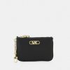 New Michael Michael Kors Parker Key Card Holder Wallet Black