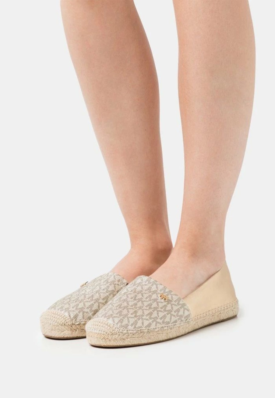 Clearance Michael Michael Kors Kendrick Slip On Espadrilles Pale Gold