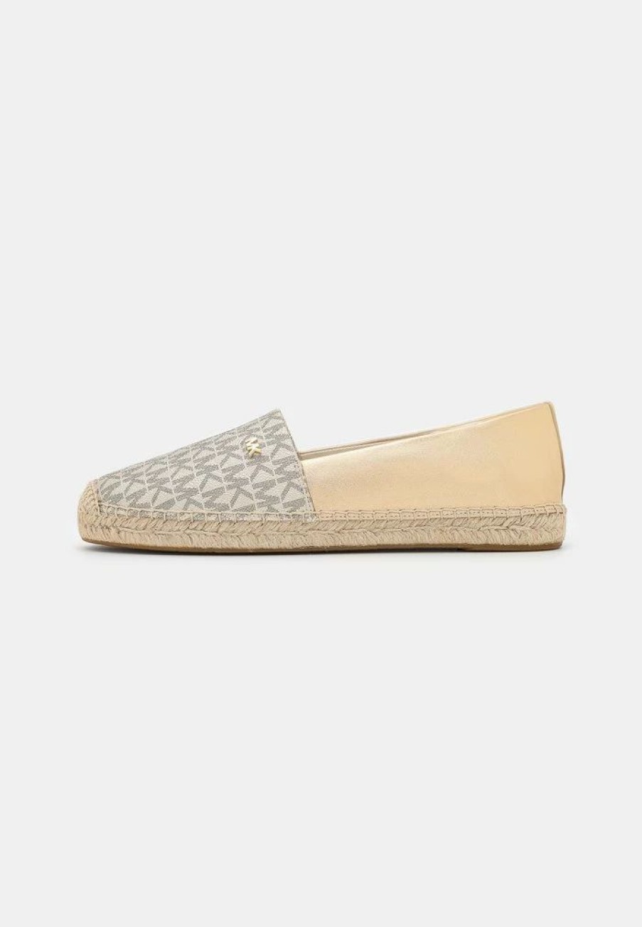 Clearance Michael Michael Kors Kendrick Slip On Espadrilles Pale Gold