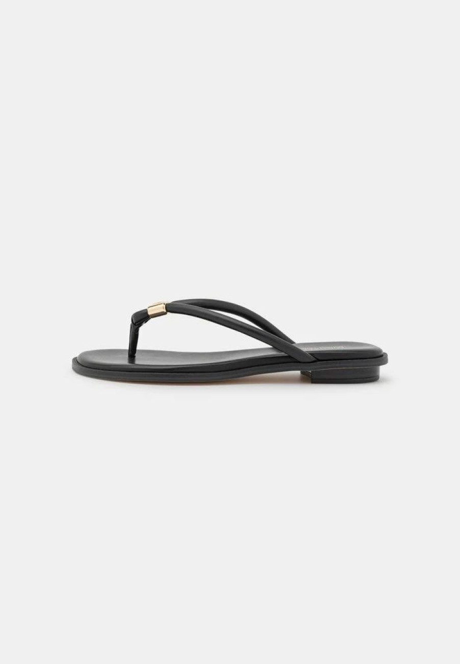 Clearance Michael Michael Kors Annie Thong T-Bar Sandals Black