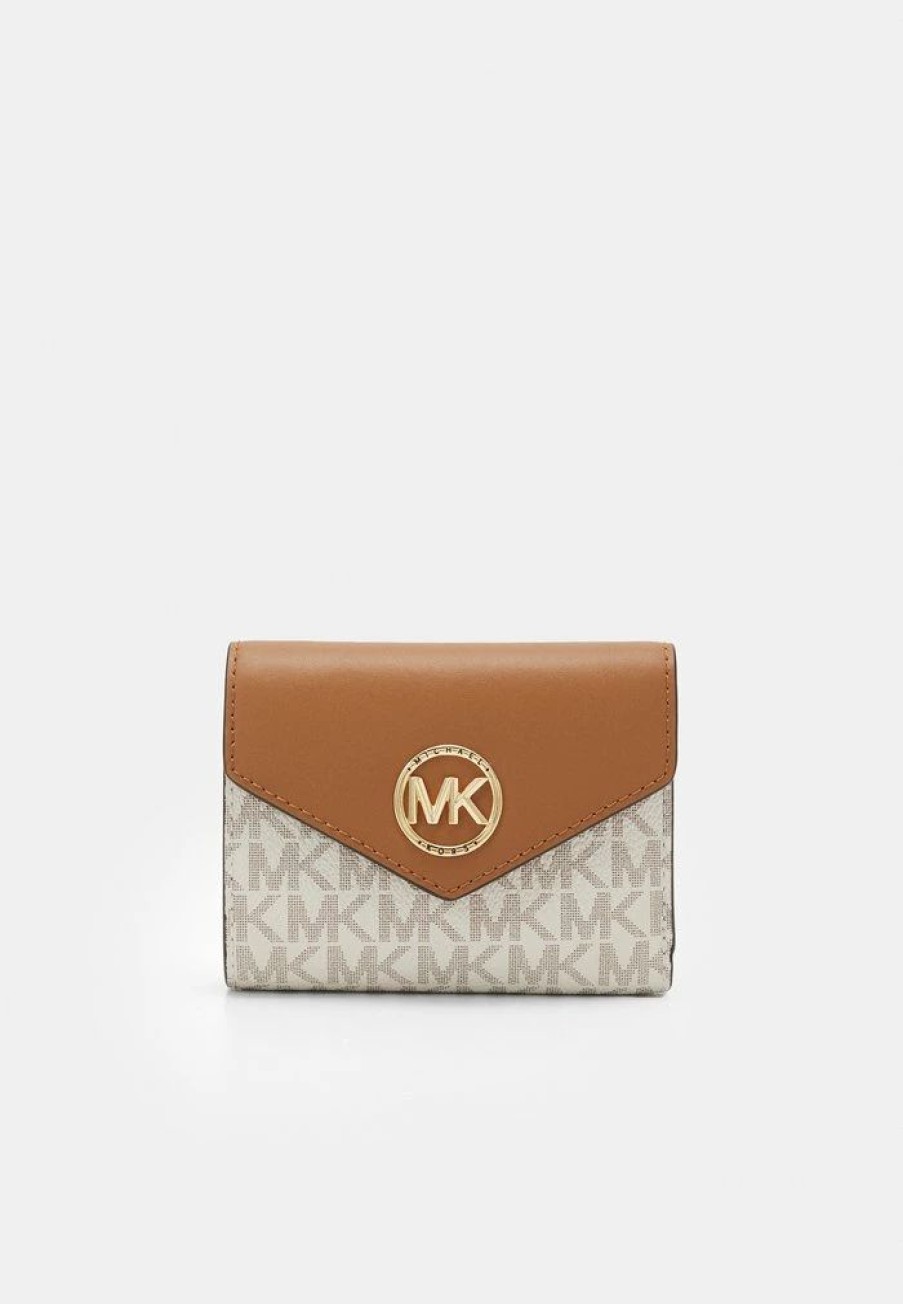 Online Michael Michael Kors Greenwich Trifold Wallet Vanilla