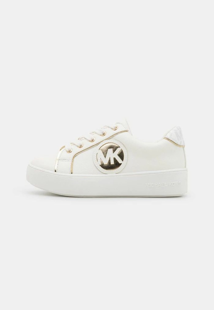 Best Michael Michael Kors Jordana Poppy Trainers White/Gold