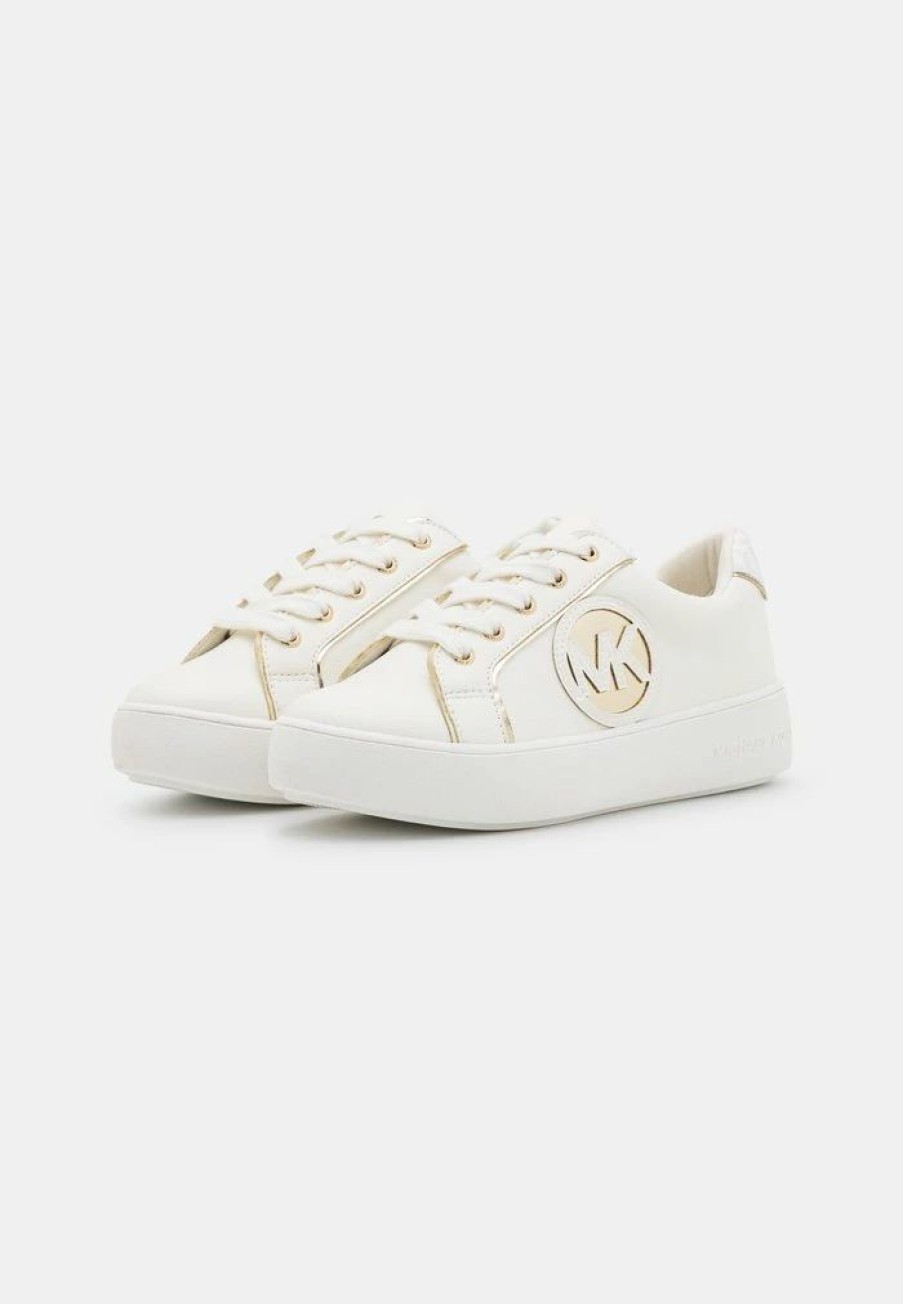 Best Michael Michael Kors Jordana Poppy Trainers White/Gold