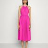 Online Michael Michael Kors Halter Midi Dress Day Dress Cerise