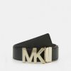 Online Michael Michael Kors Pebble To Logo On Plaq Belt Black