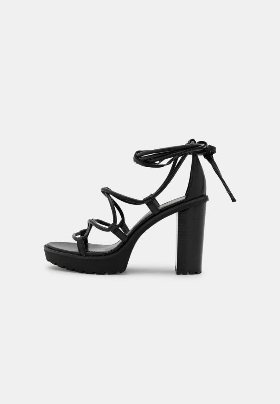 Hot Michael Michael Kors Vero Lug High Heeled Sandals Black