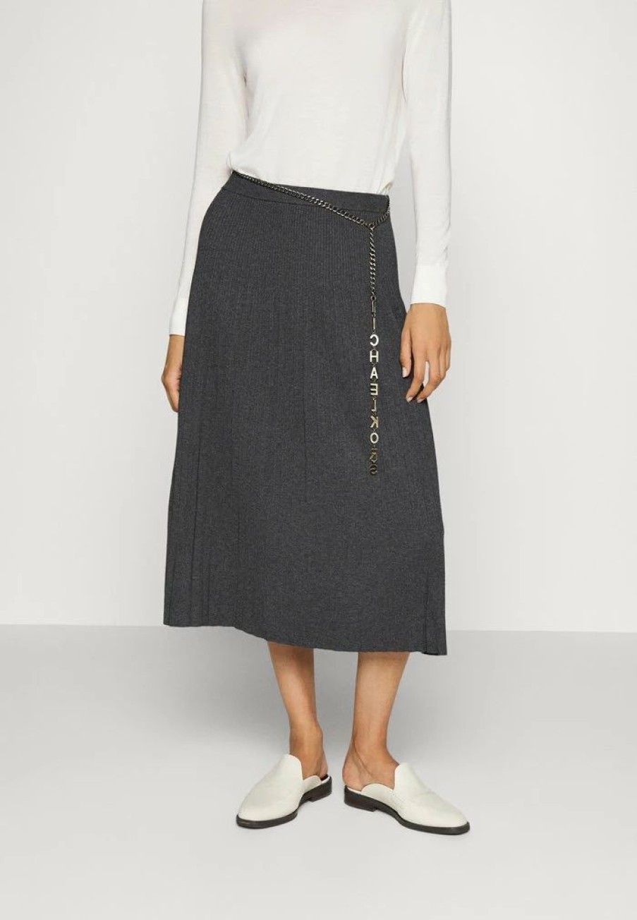 Hot Michael Michael Kors Midi Skirt A-Line Skirt Derby Heather