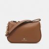 New Michael Michael Kors Jet Charm Lg Pouchette Handbag Brown