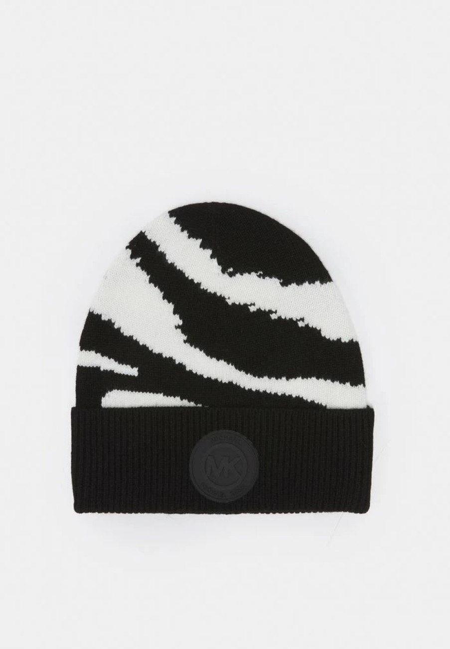 Clearance Michael Michael Kors Cash Blend Zebra Beanie Beanie Bone