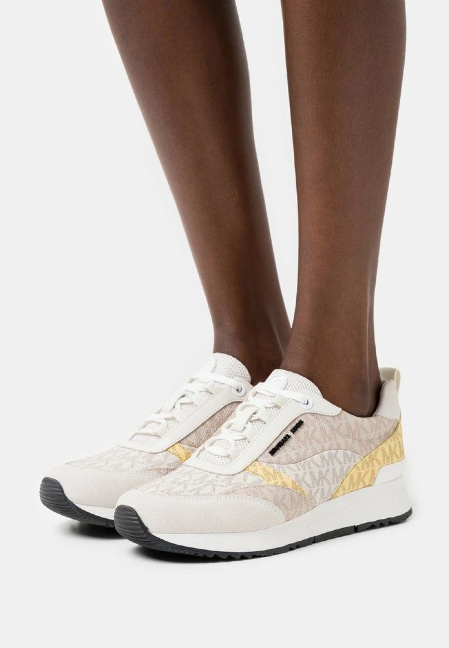 Clearance Michael Michael Kors Allie Stride Trainer Trainers Vanilla/Multi-Coloured