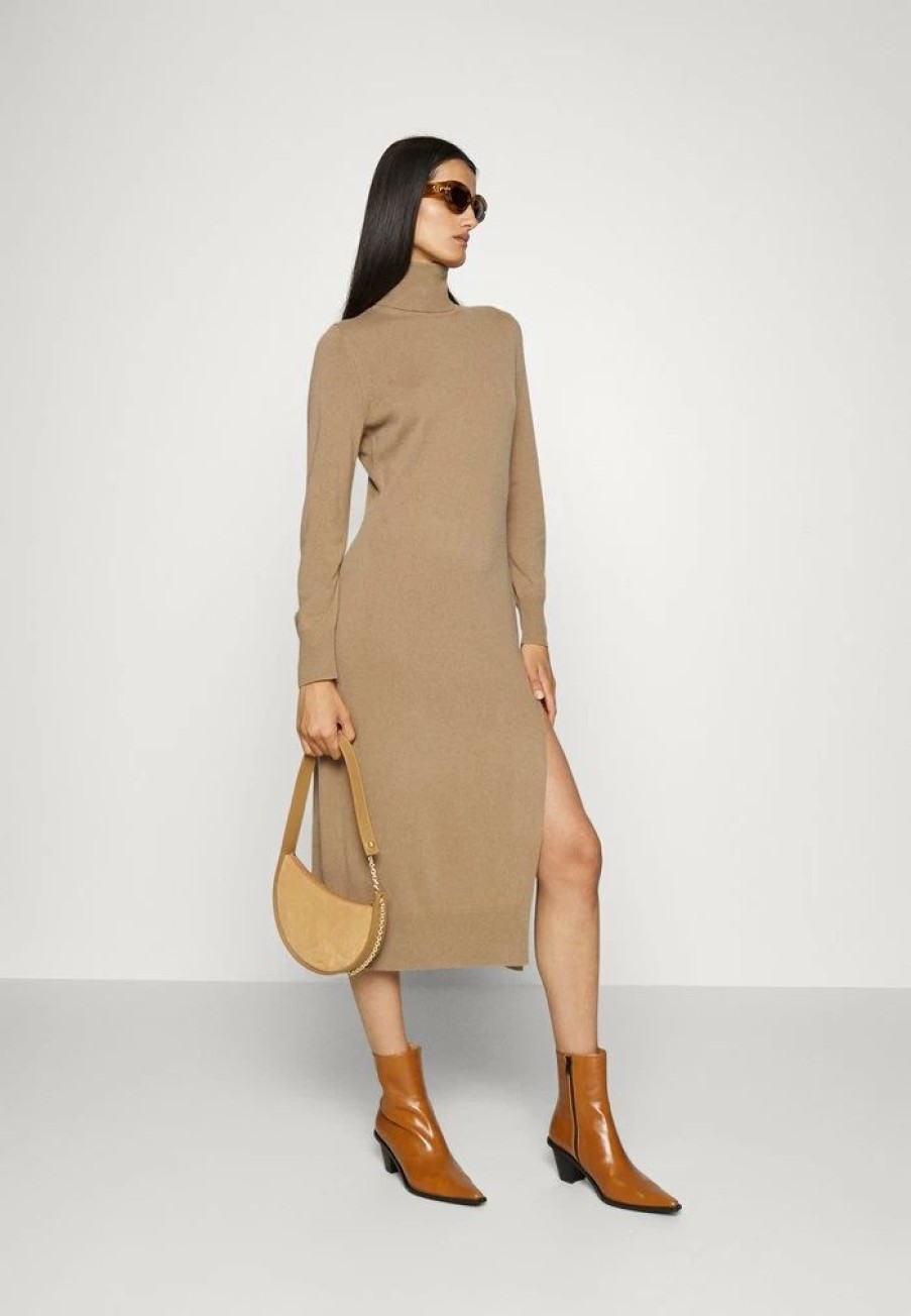 Wholesale Michael Michael Kors Easy Slit Midi Day Dress Cafe